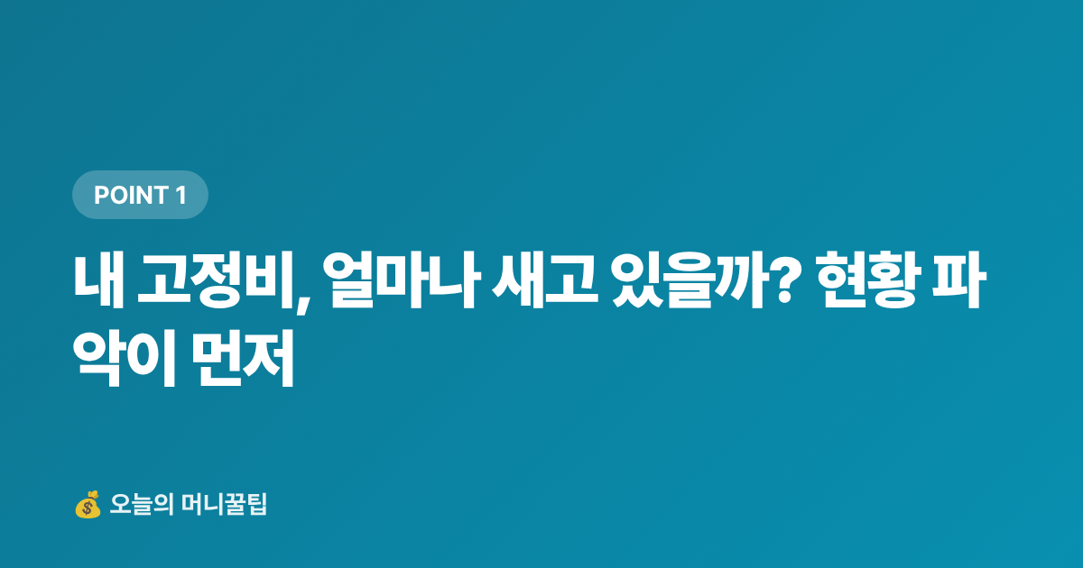 내 고정비, 얼마나 새고 있을까? 현황 파악이 먼저 - 추석 전 고정비 절감: 통신비·구독료 일괄 해지 전략