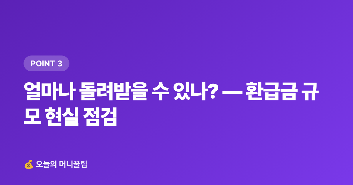 얼마나 돌려받을 수 있나? — 환급금 규모 현실 점검 - 건강보험료 정산 환급금 조회, 8월 전에 꼭 확인하세요