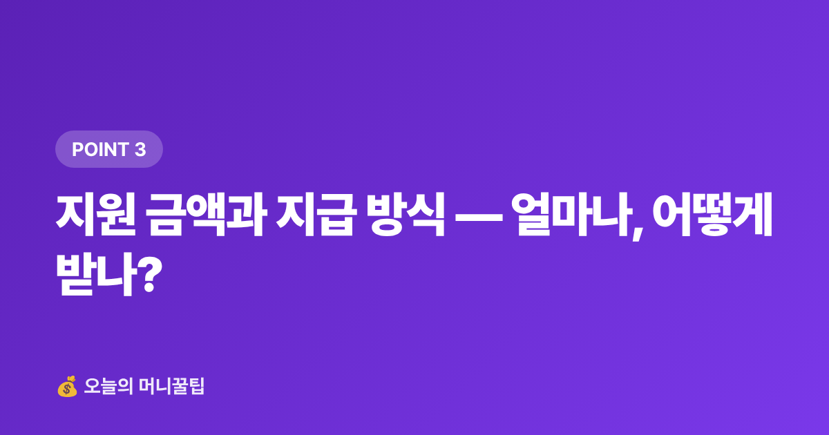 지원 금액과 지급 방식 — 얼마나, 어떻게 받나? - 청년 월세 지원금 2026 하반기 신청조건·일정 총정리