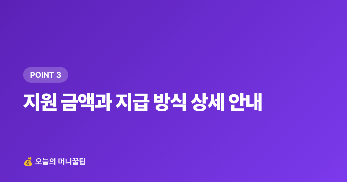 지원 금액과 지급 방식 상세 안내 - 청년 월세 지원금 신청 조건과 방법 총정리