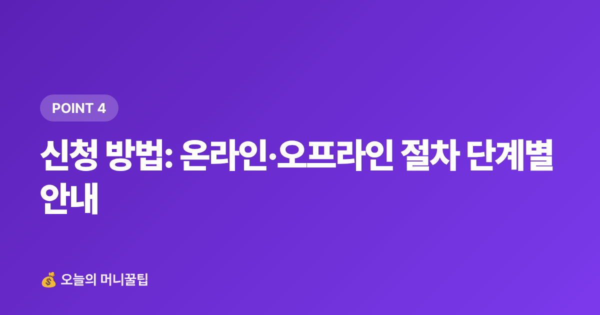 신청 방법: 온라인·오프라인 절차 단계별 안내 - 청년 월세 지원금 신청 조건과 방법 총정리